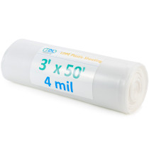 3' x 50' Clear 4 mil Plastic Sheeting for Painting, LDPE Film Roll, 150 sq. ft. Area